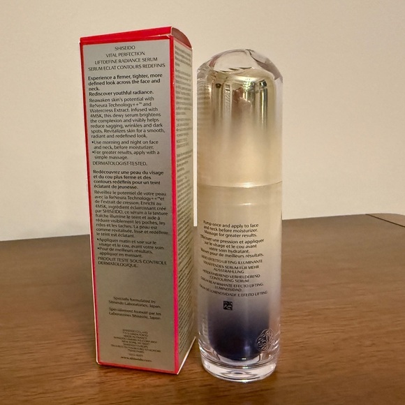 Shiseido Vital Perfection LiftDefine Radiance Serum, 1.3 oz, New and Sealed - Picture 2 of 4